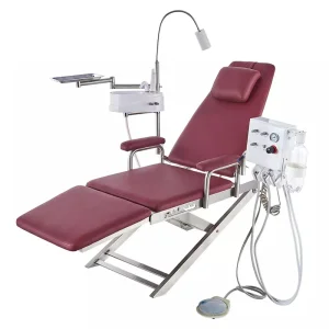 Low Price Portable Folding Dental Chair Unit With Air Compressor For Dental Clinic