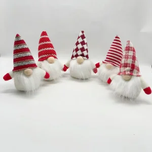Wholesale 5-Pack Red & White Christmas Gnome Set | Festive Tomte Decor Suppliers, Factories