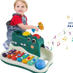Cartoon Crocodile Musical Hammer Toy