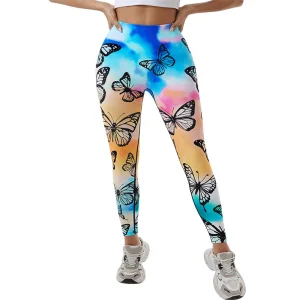 Color Block Women's Slim Yoga Pants Seamless Wrinkle-Resistant High Waist Butt Lifting