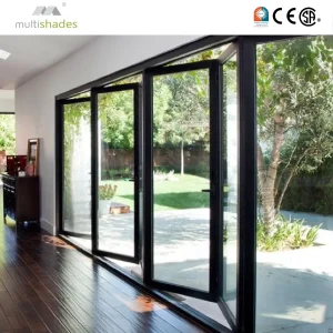 Elegantes portas de dobrar internas em estilo francês com três painéis, porta de dobrar em alumínio, porta de dobrar em PVC