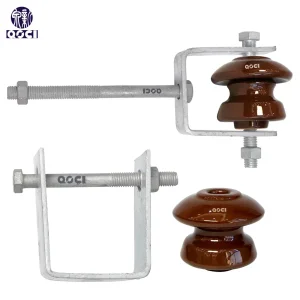 Aislador de grillete ED-2b Aislador de porcelana de línea con D de hierro