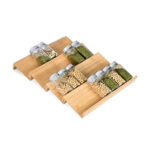 Stackable Wooden Spice Rack Organizer