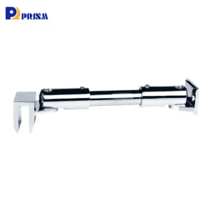 Adjustable Sliding Shower Room Glass Door Stabilizer Round Tube Brass Support Bar
