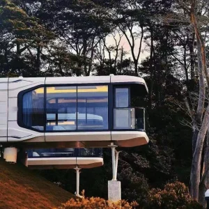 Luxury Prefabricated Container House Portable Prefab Steel Tiny Mobile Modular Space Capsule