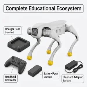 Intelligent Bionic Robot Dog Quadruped Programmable Robot for Industrial Inspection and Autonomous Path Planning Research Robot