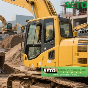 Excavator Cab Tempered Glass