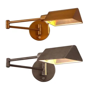 Industrial Retro Style Swing Arm Wall Sconce Wrought Iron