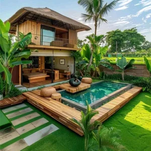 Wooden Luxury Modular Prefabricated Wooden House Tiny Home Ready-to-sleep Container Beach Villa Tiny House Beach House