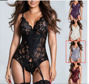 Women's Sexy Lace Breathable Knitted Bodysuits