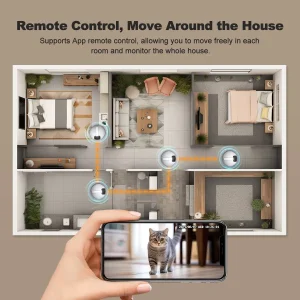 Smart Pet Monitoring Device with APP Control, Motion Alerts, and 6 Ai Interaction Modes
