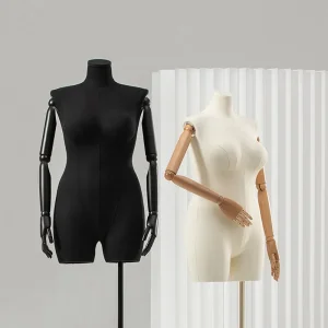 Hot Sale Headless Mannequin in Glossy/Matte White/Black with Adjustable Height Base Made of PP/PE/ABS/Fiber Glass for Slightly Overweight Female Garment Display
