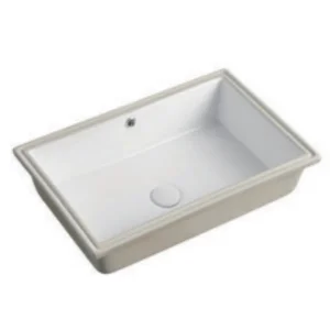Chanda Pure White Undermount Ceramic Bathroom Sink