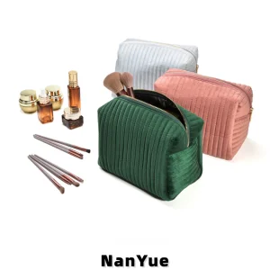 Quilted Velvet Jewelry Box Cosmetic Storage Pouch