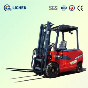 2t 4 Wheel Electric Forklift Counterbalance Battery Forklift with CE/ISO Lifting Equipment Warehouse Use