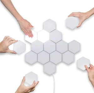 DIY Geometry Hexagonal Lights Touch Sensitive Control LED Night Lights Hexagonal Wall Light