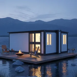 Casa contenedor portátil de lujo, rendimiento, expandible y plegable de acero