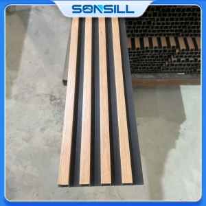 Sonsill High Quality 160*24*2900mm Wood Grain Design Interior Fireproof Waterproof PVC Decoration Wall Cladding Fluted WPC Wall Panel for Home