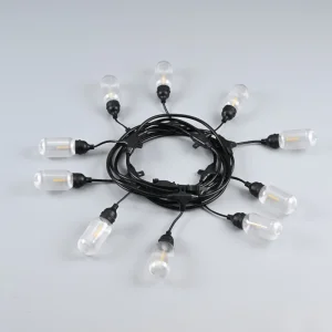 Corda de Luz Solar LED à Prova d'Água para Exterior, Faróis Super Brilhantes, Decoração de Pátio, Acampamento, Tenda, Mercado Noturno, Luzes de Atmosfera