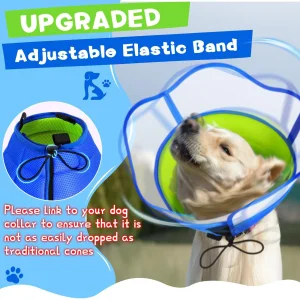 Collar Elizabeth em Padrão DOT - Ideal para Cuidados com Animais de Estimação Pós-Cirurgia