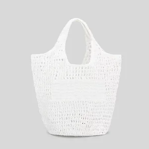 Bolsas de Praia Trançadas de Verão Personalizadas e Portáteis em Palha