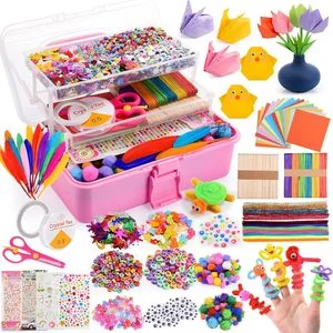 Home Decors 4000pcs Christmas Art Kits Children Materials Activity Diy Arts and Crafts for Kids Boys and Girls Age 4-8