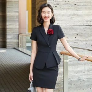 Uniforme de negocio elegante a medida para gerentes de catering al por mayor