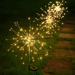 New Style Solar Powered Firework LED String Fairy Lamp 60LEDs Outdoor Garden Fence Patio Christmas Wedding Party Lights