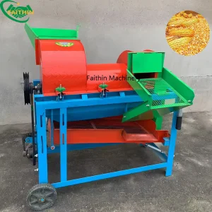 Máquina peladora y trilladora multifuncional de diesel para pequeña escala de sorgo, soja, arroz, trigo y maíz
