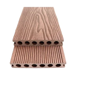 WPC Outdoor Decking 3D Wood Grain Stain Resistant Flooring Waterproof Fire Retardant