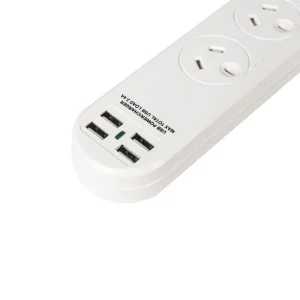 Ferro Branco com 4 Portas USB e Tomadas de Alta Potência