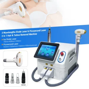 Professional 755nm+808nm+1064nm Diode Laser &amp; Picosecond Laser 2 in 1 Hair &amp; Tattoo Removal Machine