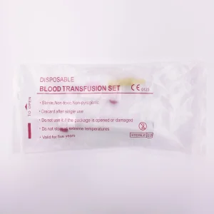 Juego de infusión de transfusión de sangre IV con CE e ISO