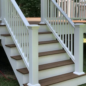 Factory Supply Eco-Friendly Anti-Fade Anti-UV Waterproof Wood Plastic Composite Stair Case Railings Exterior Railing