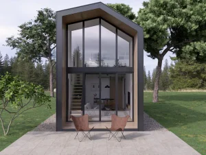 Ready Made Prefab Tiny House Mobile Villa Light Steel 2 Floors