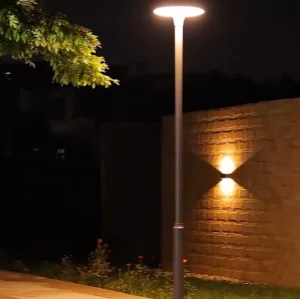 Customized Outdoor IP65 Waterproof LED Garden Light Iron Body Glass Shade Landscape Lighting Multi-Color Temperature Options