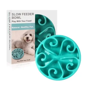 Plastic Non-Slip Dog Feeder Slow Eating Pet Bowl Eco-Friendly Durable Non-Toxic Preventing Choking Healthy Design Bowl for Dog Pet Slow Feeder