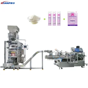 Multi-line Milk Protein Powder Round Corner Stick Packaging Machine Automatic Sorting Counting And Carton Box Packaging Line