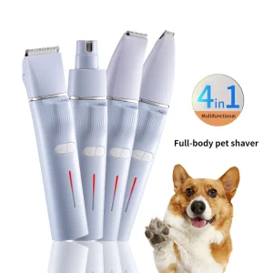 4-in-1 Pet Grooming Tool for Trimming Shaving Grinding with Ringworm Light