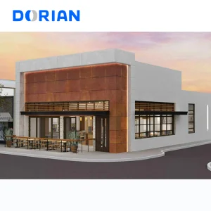 Multi Storey Steel Structure Prefabricated Fast Food Restaurant Building For Sale
