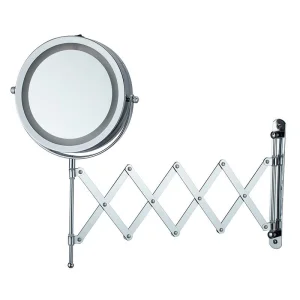 Flawless Styling Chrome LED Vanity Makeup Mirror for Professional Beauty Applications