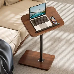 Mesa de Café Moderna Desmontável em Madeira com Pernas de Metal para Uso em Casa e Escritório