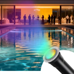 18W RGB LED Spa Bulb AC12V / DC12V Nicheless Recessed Fitting Replacement Underwater Tub Lamp Swimming Pool Light D55mm 3000K