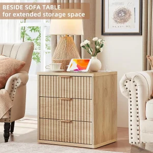 Modern Wide Fluted Wooden