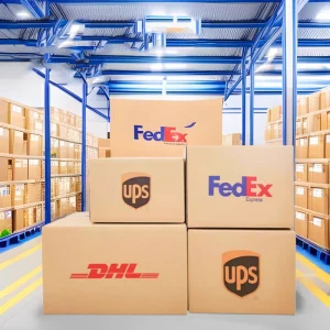 Cajas de cartón rectangulares al por mayor, entrega exprés, cajas de embalaje para comercio electrónico, caja de cartón corrugado