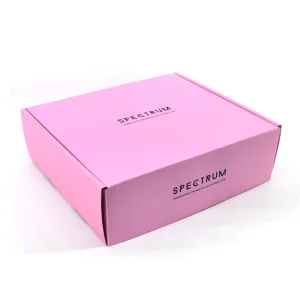 Caja de cartón resistente de etiqueta privada personalizada al por mayor con logo rosa para el embalaje de brochas de maquillaje