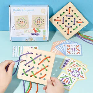 Wooden Lacing Toys Early Learning Educational Tools