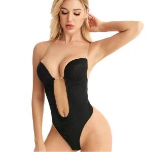 Women's Full Body Shaper Spandex Backless Bodysuit Thong Invisible Shapers for Tummy Control Sheath Slimming Underwear Adults