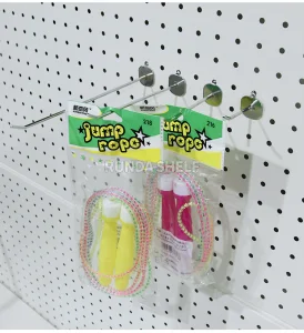 Supermarket Metal Looped Lock Pegboard Electroplate Hook Panel Single Hook Double-Sided Light Duty Style