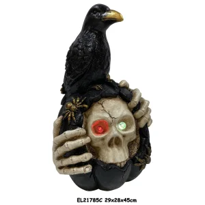 High-Quality Resin Halloween Skull